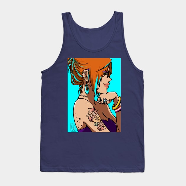 Erin: Babe with the Power Tank Top by artsy_alice